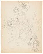 MICKEY’S STEAM-ROLLER FINISHED PRELIMINARY ART FOR MOVIE STILL.