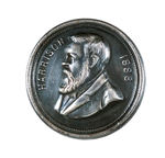 "HARRISON 1888" UNUSUAL SILVERED SHELL LAPEL STUD.