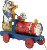"DONALD DUCK CHOO-CHOO" RARE FISHER-PRICE TRAIN PULL TOY IN SUPERB CONDITION.