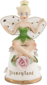 "DISNEYLAND" FIGURAL TINKERBELL CERAMIC HAND BELL.