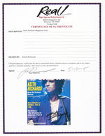 THE ROLLING STONES - KEITH RICHARDS SIGNED "HIGH TIMES" MAGAZINE.