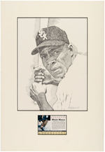 MINNIE MINOSO ORIGINAL ILLUSTRATION ART BY MURRAY TINKELMAN.