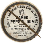 "DAMMON, P. CINCINNATI " BUTTON FROM 1898 CAMEO PEPSIN GUM SET.