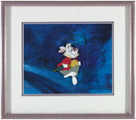 "ALICE IN WONDERLAND" WHITE RABBIT ANIMATION CEL FRAMED DISPLAY.