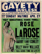 BURLESQUE LEGEND ROSE LA ROSE POSTER.