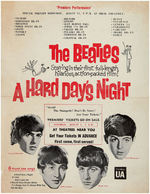 THE BEATLES "A HARD DAY'S NIGHT" FLYER & TICKET STUB.