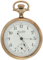 "DAN PATCH STOP WATCH" WITH HIS ENGRAVED PORTRAIT, NAME AND TIME ON CASE BACK.