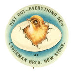 CLASSIC "JUST OUT - EVERYTHING NEW" CHICK & EGG 1900-1912 DESIGN.