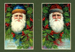 SANTA CLAUS EMBOSSED POSTCARDS FRAMED.