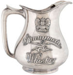 "GANNYMEDE 76 WHISKEY" SILVERPLATE PITCHER.