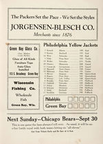 "GREEN BAY PACKERS VS. FRANKFORD, PA. YELLOWJACKETS" 1928 FOOTBALL GAME PROGRAM.