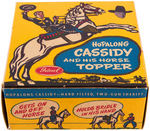 "HOPALONG CASSIDY AND HIS HORSE TOPPER" BOXED PLASTIC FIGURE SET BY IDEAL.