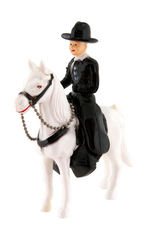 "HOPALONG CASSIDY AND HIS HORSE TOPPER" BOXED PLASTIC FIGURE SET BY IDEAL.