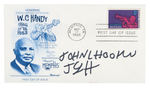 JOHN LEE HOOKER SIGNED FIRST DAY COVER.