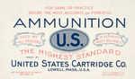 “U.S. AMMUNITION” ADVERTISING/PREMIUM POKER BOOK WITH SUPERB ILLUSTRATIONS.