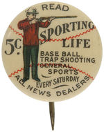 "READ SPORTING LIFE" RARE BUTTON C. 1900-01.