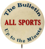 CHICAGO AND PHILADELPHIA NEWSPAPER BUTTONS PROMOTING THEIR SPORTS SECTIONS.