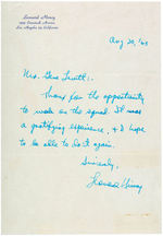 LEONARD NIMOY HANDWRITTEN LETTER.