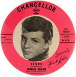 FRANKIE AVALON/BOBBY DARIN/FABIAN 1959 RECORD BUTTON SET.