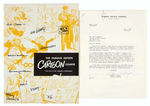 “THE FAMOUS ARTIST CARTOON COURSE” BOOK/NATIONAL CARTOONIST SOCIETY SELF CARICATURE POSTER.