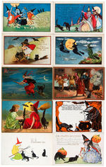 HALLOWEEN - WITCHES POSTCARD LOT.