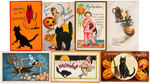 HALLOWEEN - BLACK CATS POSTCARD LOT.