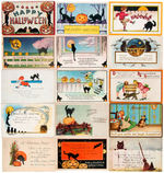 HALLOWEEN - BLACK CATS POSTCARD LOT.