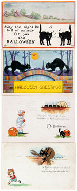 HALLOWEEN - BLACK CATS POSTCARD LOT.