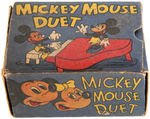 "MICKEY MOUSE DUET" BOXED ENGLISH MUSICAL TOY & FIGURE SET.