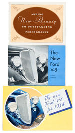 "FORD" BROCHURE/FOLDER LOT PLUS POSTCARD.