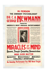 "NEWMANN THE GREAT" LINEN-MOUNTED MAGIC POSTER PAIR.