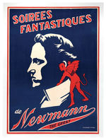 “NEWMANN THE GREAT” LINEN-MOUNTED FRENCH MAGIC POSTER PAIR.