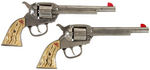 ROY ROGERS "LONG TOM SIX SHOOTER" CAP GUN PAIR & HOLSTER.