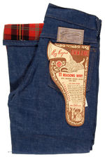 “ROY ROGERS DENIM JEANS” WITH DIE-CUT HOLSTER TAG.