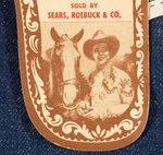 “ROY ROGERS DENIM JEANS” WITH DIE-CUT HOLSTER TAG.