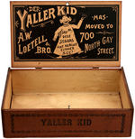 YELLOW KID/YALLER KID WOODEN CIGAR BOX.