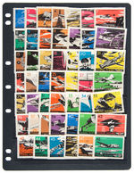 “TYDOL FLYING A” COMPLETE SET OF 1940 PREMIUM AVIATION STAMPS.