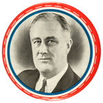 FDR LARGE 3.5" UNLISTED PORTRAIT BUTTON.