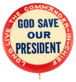 FDR RARE WWII SLOGAN BUTTON.