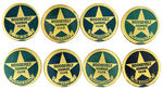 "ROOSEVELT GARNER CLUB" NATIONAL BUTTON PLUS SEVEN SPECIFIC STATES.