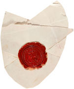 THOMAS REED FOUR PIECES INC. WAX PRESIDENTIAL SEAL CLIPPED FROM PRESIDENT’S MESSAGE TO THE HOUSE.