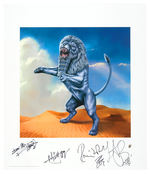 THE ROLLING STONES “BRIDGES TO BABYLON” BAND HAND-SIGNED LITHOGRAPH.