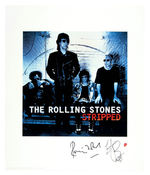 “THE ROLLING STONES - STRIPPED” HAND SIGNED LITHOGRAPH.