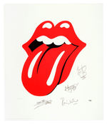 THE ROLLING STONES PLATE SIGNED LITHOGRAPH TRIO.