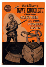 "WALT DISNEY'S DAVY CROCKETT FRONTIER CANTEEN WITH SPECIAL POWDER HORN" DAISY BOXED SET.