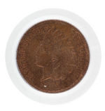 1865 INDIAN HEAD PENNY PCGS MS64RB "PLAIN 5" VARIETY.