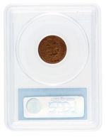 1865 INDIAN HEAD PENNY PCGS MS64RB "PLAIN 5" VARIETY.