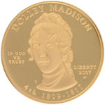 2007-W U.S. MINT "FIRST SPOUSE SERIES-DOLLEY MADISON" GOLD COMMEMORATIVE COIN PROOF $10.