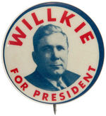 "WILLKIE FOR PRESIDENT" SCARCE 1.25" SIZE.