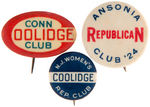 COOLIDGE THREE SPECIFIC LOCATION SLOGAN BUTTONS.